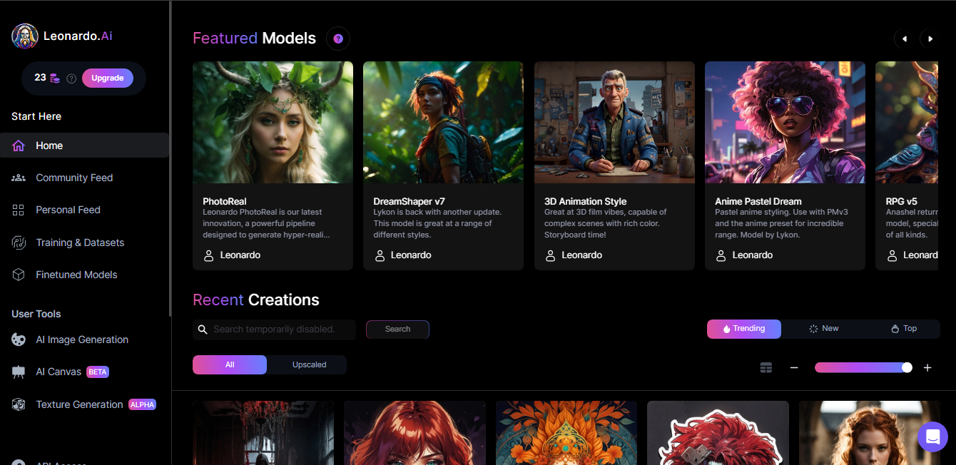 leonard ai image generator
