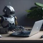 robot working on a laptop (1)